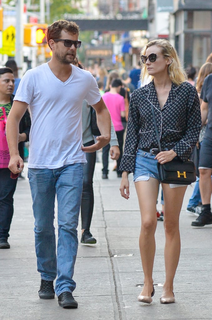 Diane Kruger polished off the Summer staple with a breezy PJ top and a posh Hermes bag in tow. Diane Kruger polished off the Summer staple with a breezy PJ top and a posh Hermes bag in tow.