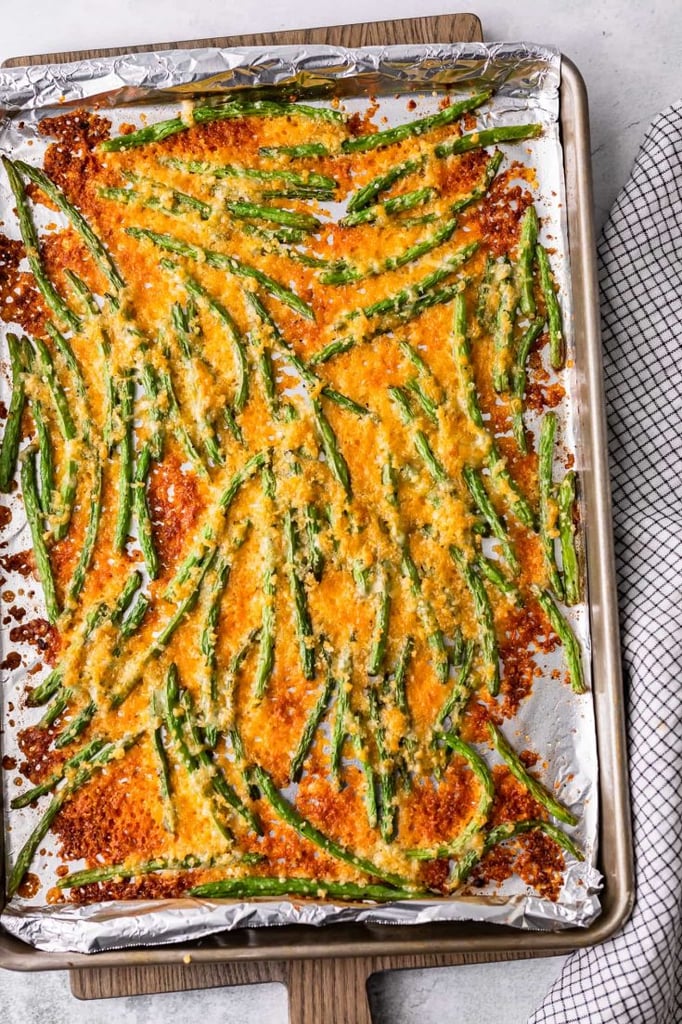 Cheesy Crispy Baked Green Beans