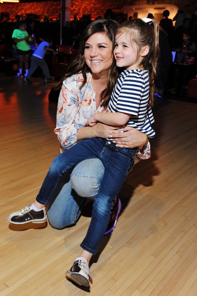 Tiffani Thiessen and Daughter at Bowling Event in LA 2016