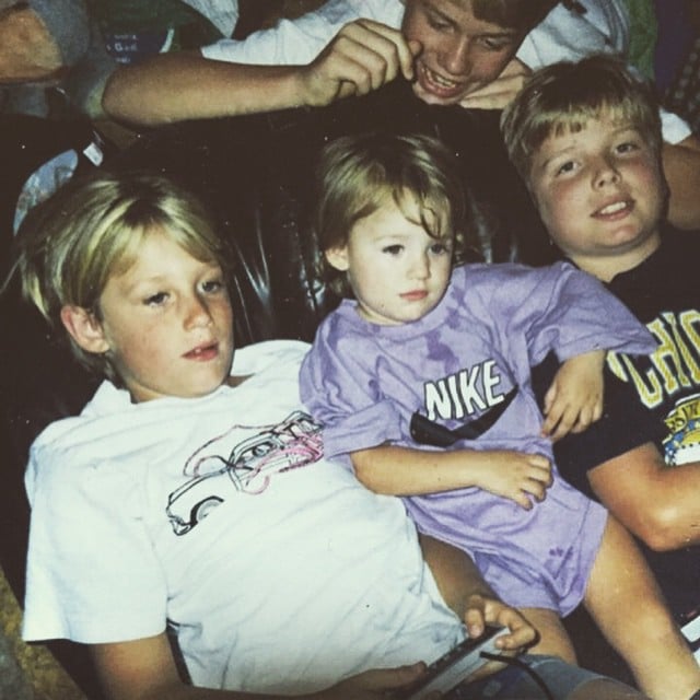 "Chillin' with my homies . . . #throwbackthursday #tbt," she wrote.