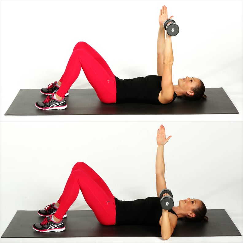 Ab Exercise With Dumbbell: Single-Arm Chest Press