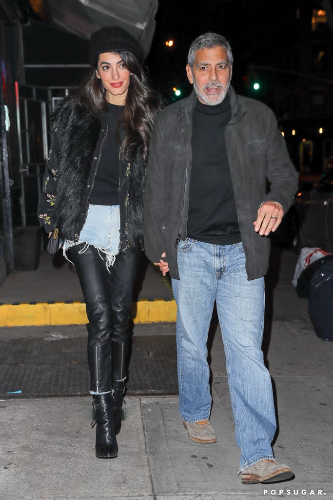 George and Amal out and about in NYC heading to Raoul's restaurant Thursday George-Amal-Clooney-Holding-Hands-NYC-April-2018