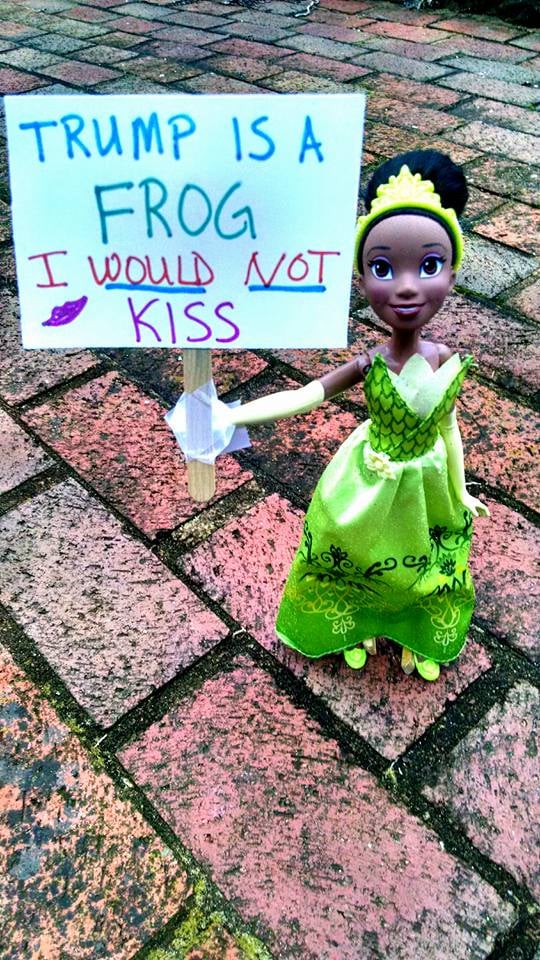 Family Hosts Women's March With Dolls at Home