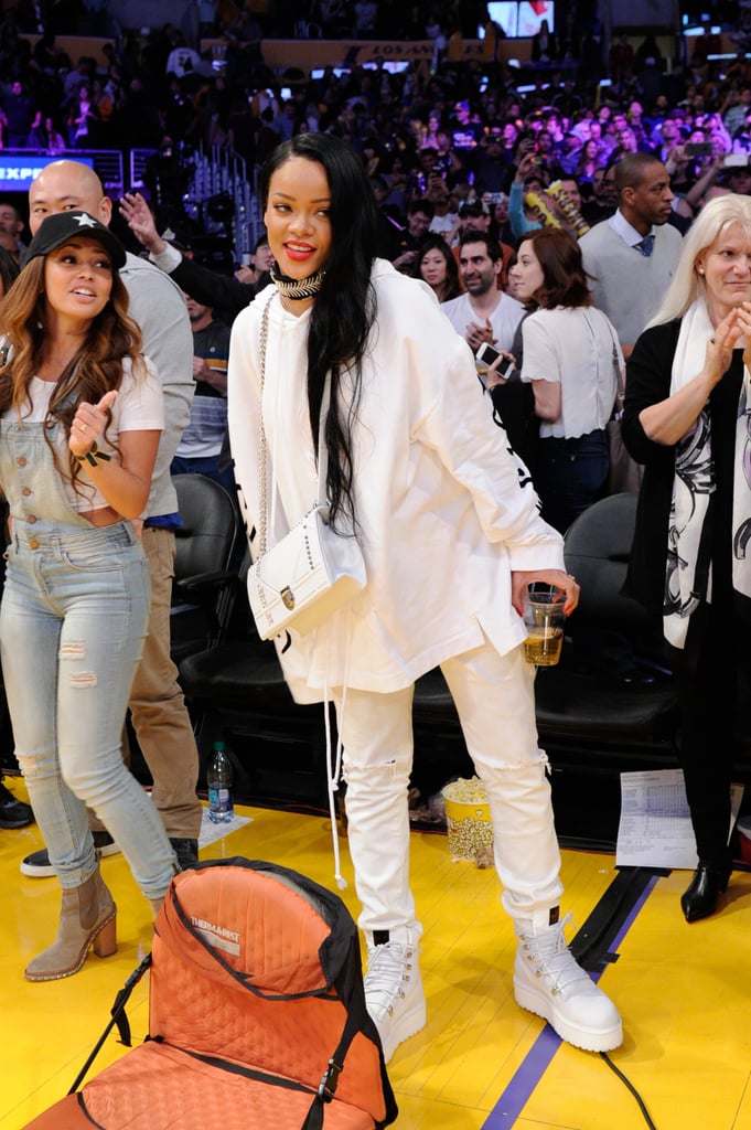 Rihanna at Lakers Game March 2016 | POPSUGAR Celebrity