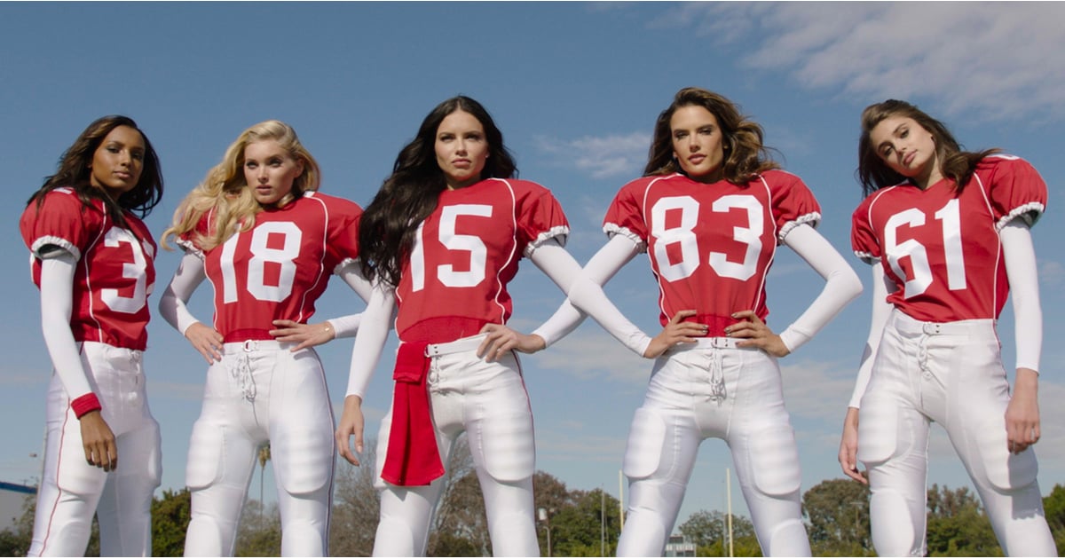 Victoria's Secret Models Play Football POPSUGAR Fashion