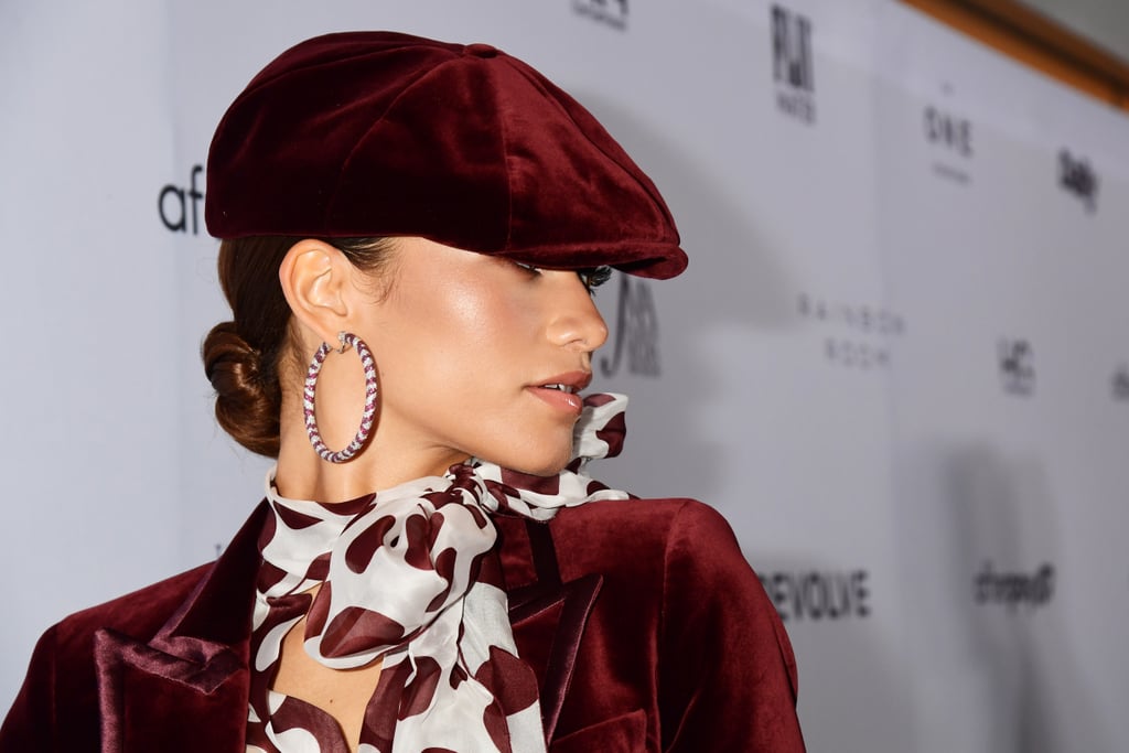 Zendaya's Red Velvet Suit at The Fashion Media Awards 2019