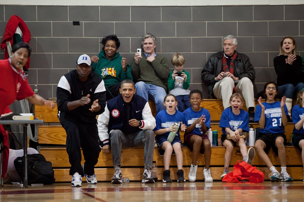 When the coaches of Sasha Obama's basketball team couldn't show up to a game so he and his aide took their place