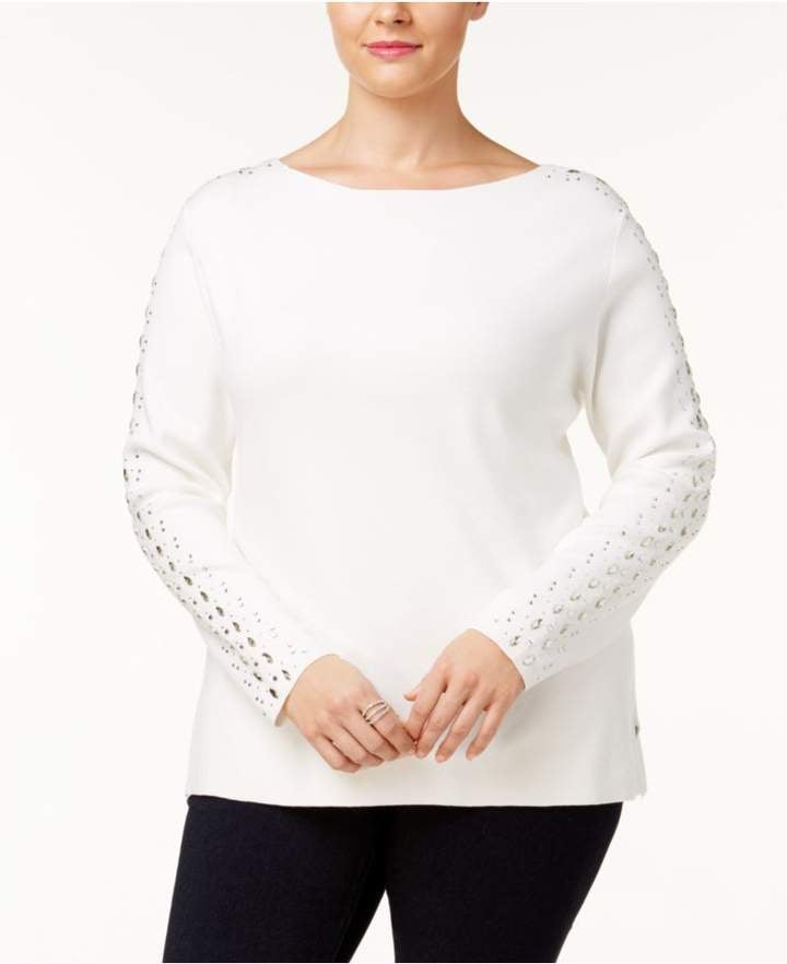 I.N.C. Plus Size Rhinestone Sweater | Meghan Markle Jumpers | POPSUGAR ...