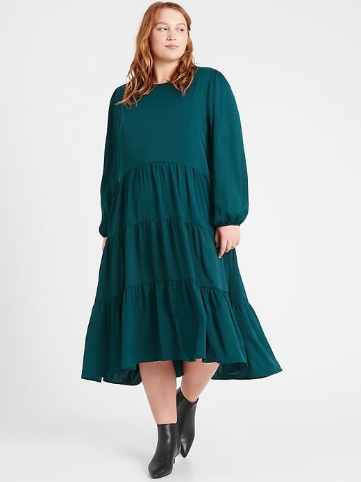 Banana republic discount green silk dress
