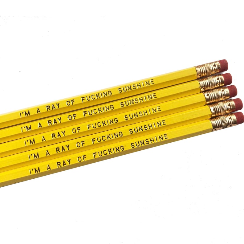 I'm a Ray of F*cking Sunshine Pastel Yellow Pencils