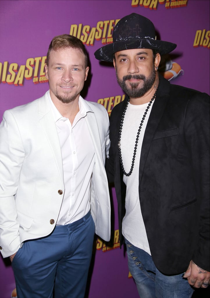 Brian Littrell AJ McLean at Disaster Broadway Opening Night