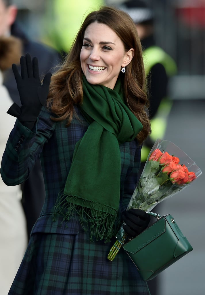 Kate Middleton Wearing Princess Diana's Sapphire Earrings