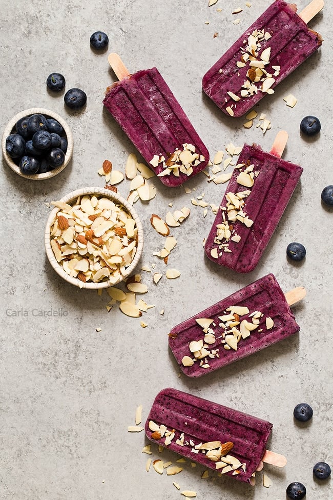 Blueberry Yogurt Popsicles