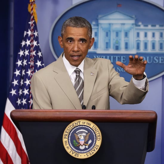 Obama in Tan Suit