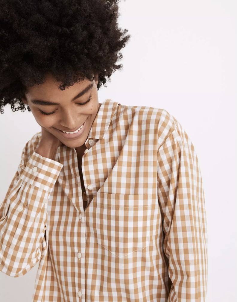 Back to the Office: Side-Button Oversized Ex-Boyfriend Shirt