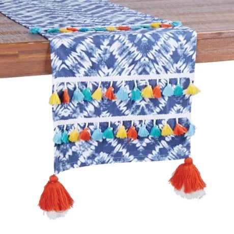 Amelia Tie Dye Table Linen Collection in Indigo