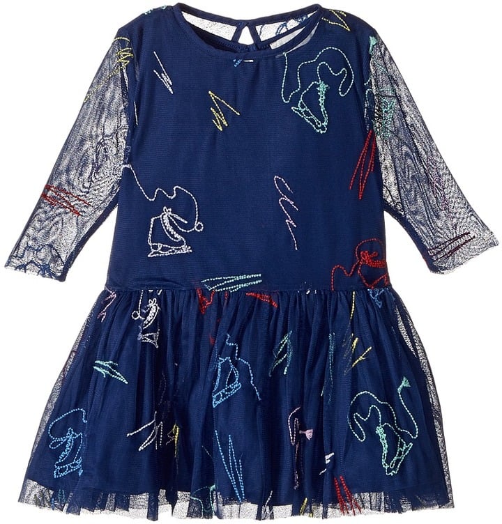 Stella McCartney Luna Tulle Dress With Ice Skate Embroidery Girl's Dress ($84, originally $141)