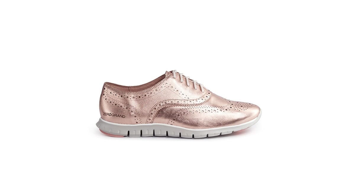 rose gold oxford shoes