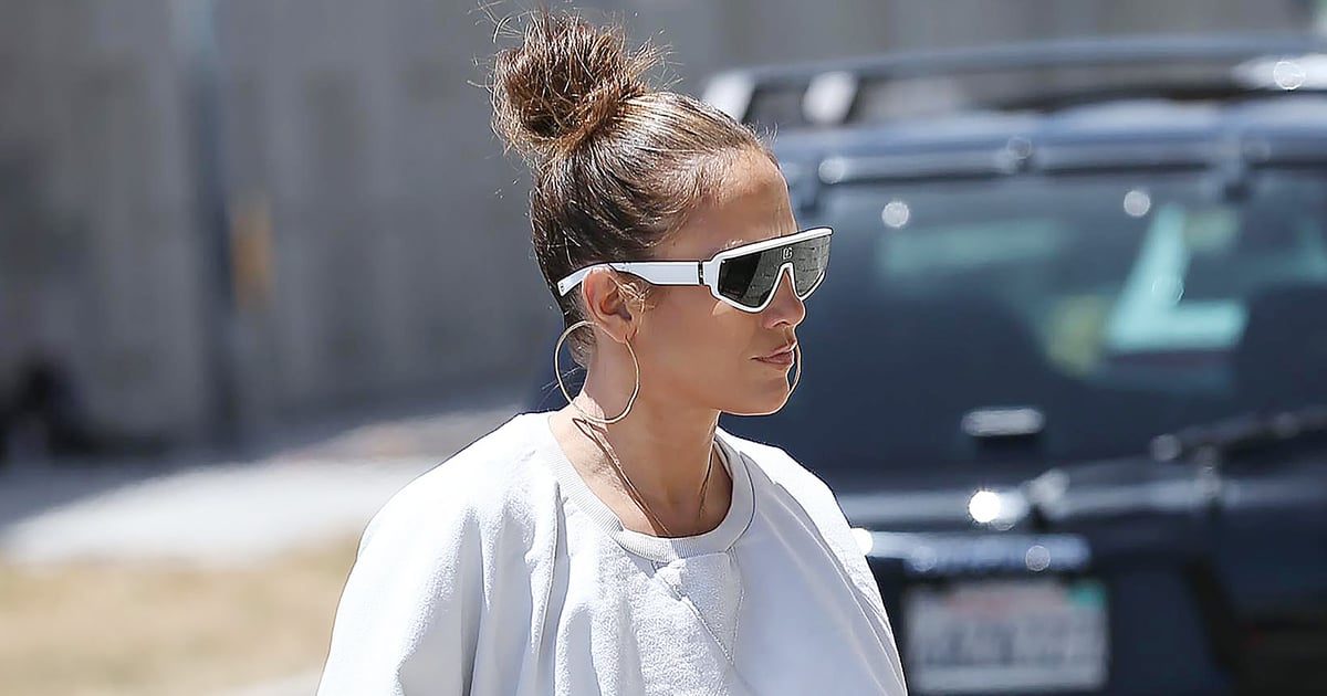 J Lo’s Ultracropped White T-Shirt in Tattoo Selfie