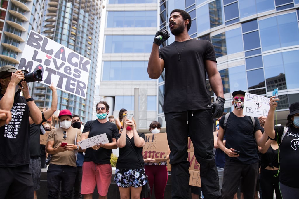 Michael B. Jordan Speaks at Black Lives Matter March in LA