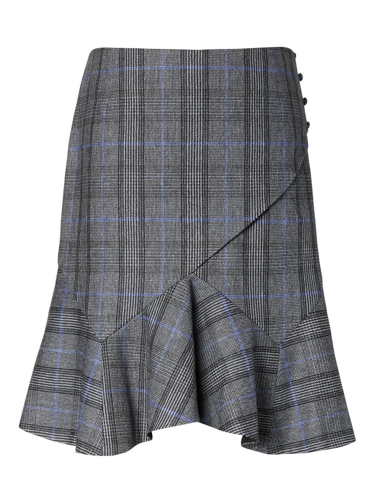 Banana Republic Plaid Paneled Flounce Skirt