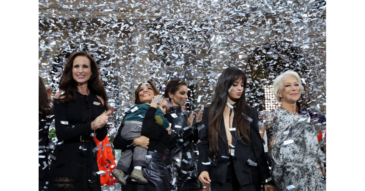 Camila posing with (from right to left) Andie McDowell, Eva Longoria