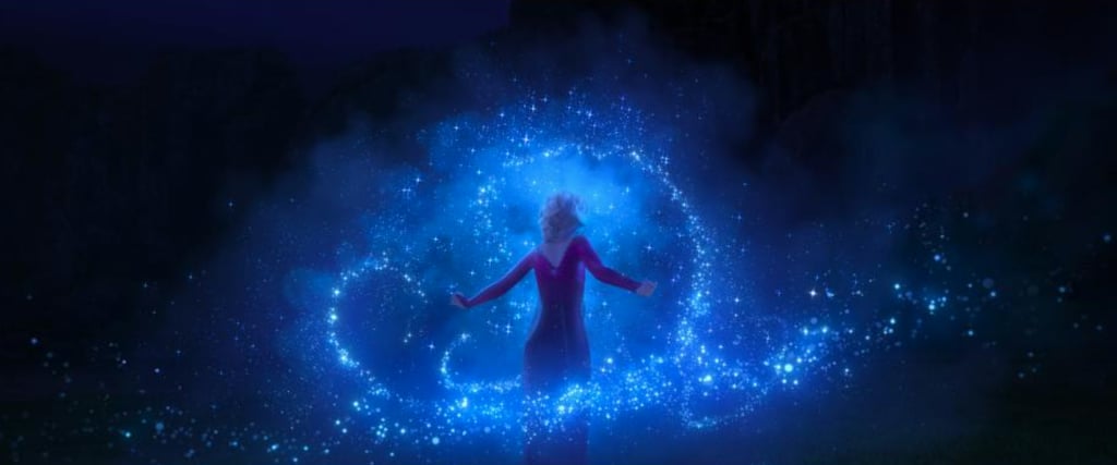 Elsa seems to be experimenting with some of the new magic she finds in the Enchanted Forest.