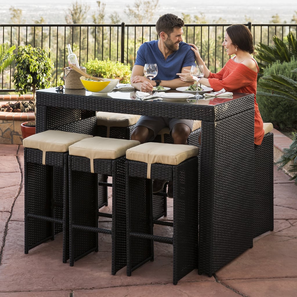 Best Choice Products Outdoor Rattan Wicker Bar Dining Patio Furniture Set