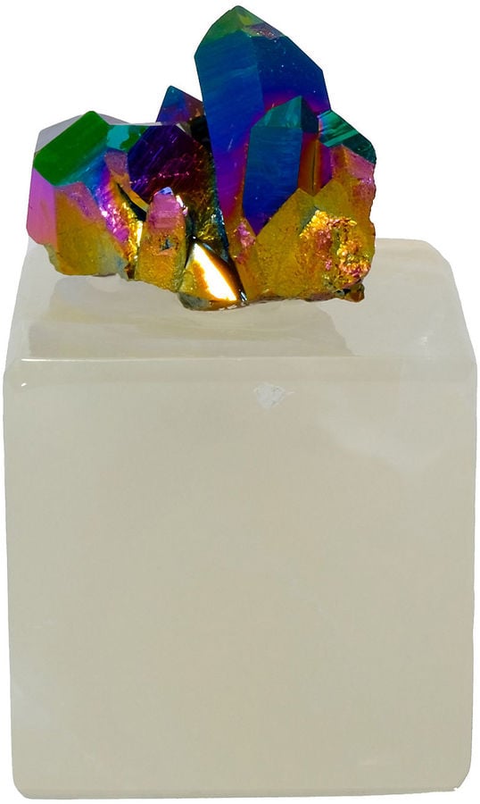 Mapleton Drive Onyx Paperweight with Quartz (85) Oil Slick Home