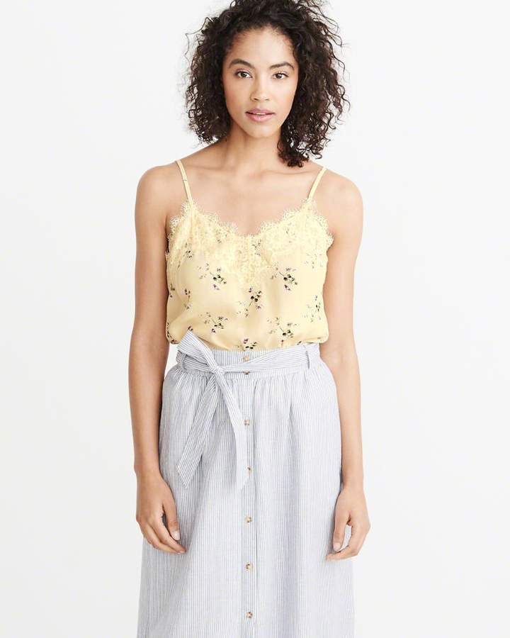 abercrombie and fitch lace trim cami