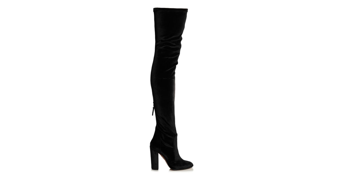Aquazzura Velvet Over-the-Knee Boots ($597, originally $995) | Net-a ...