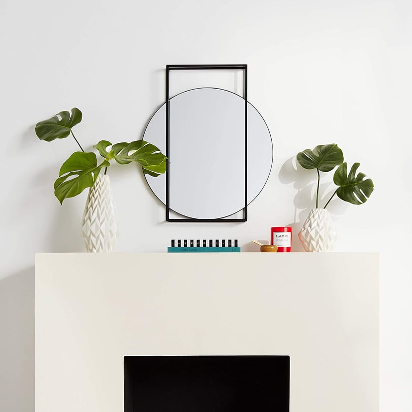 Rivet modern hexagon honeycomb floating wall shelf unit with glass shelves deals