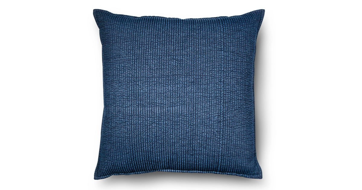 Blue Oversized Chambray Denim Throw Pillow (22, originally 30