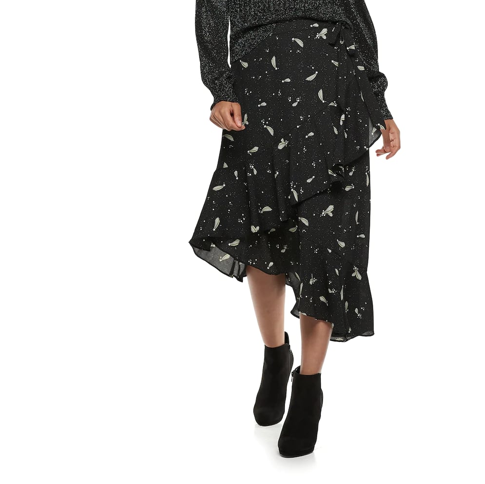 Star Asymmetrical Ruffle-Hem Skirt