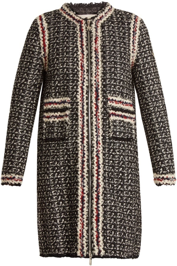 Moncler Gamme Rouge Ontario Detachable-Lining Tweed Coat
