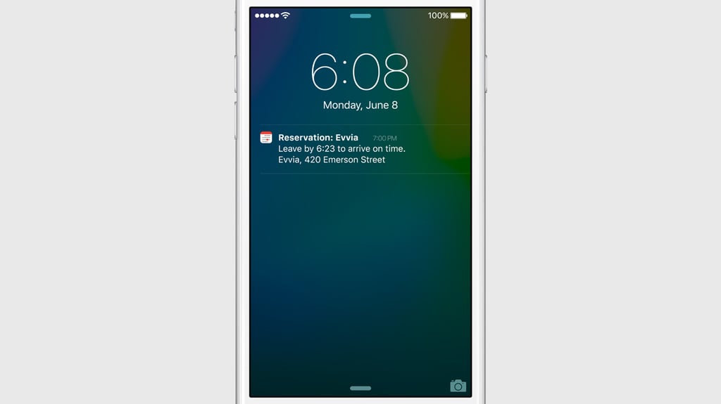 "If you add a location to an event in Calendar, iPhone will suggest when you should leave. It even takes into account traffic along the way, in real time."