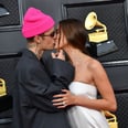 Justin and Hailey Bieber Seal Their First Grammys Together With a Kiss