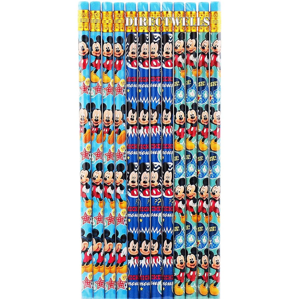 Disney Mickey Mouse Authentic Licenced 12 Wood Pencils Pack