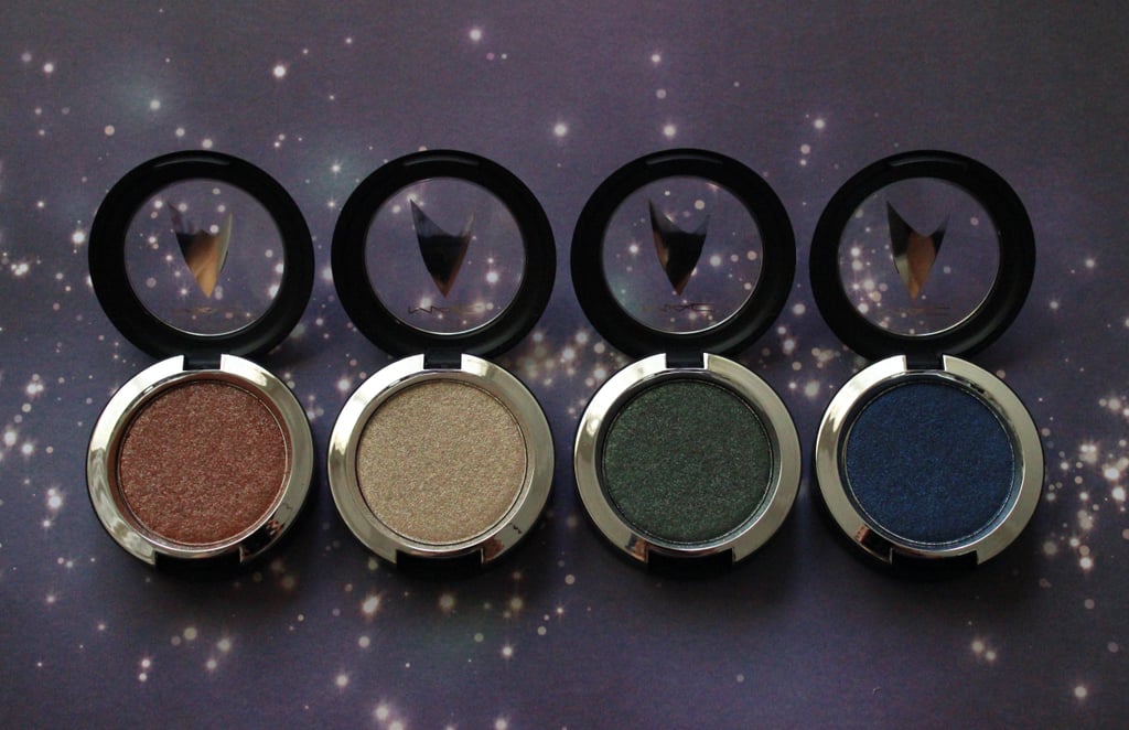 Pressed Pigmented Eye Shadows in To Boldly Go, The Naked Time, Bird of Prey, and Midnight ($23 each)