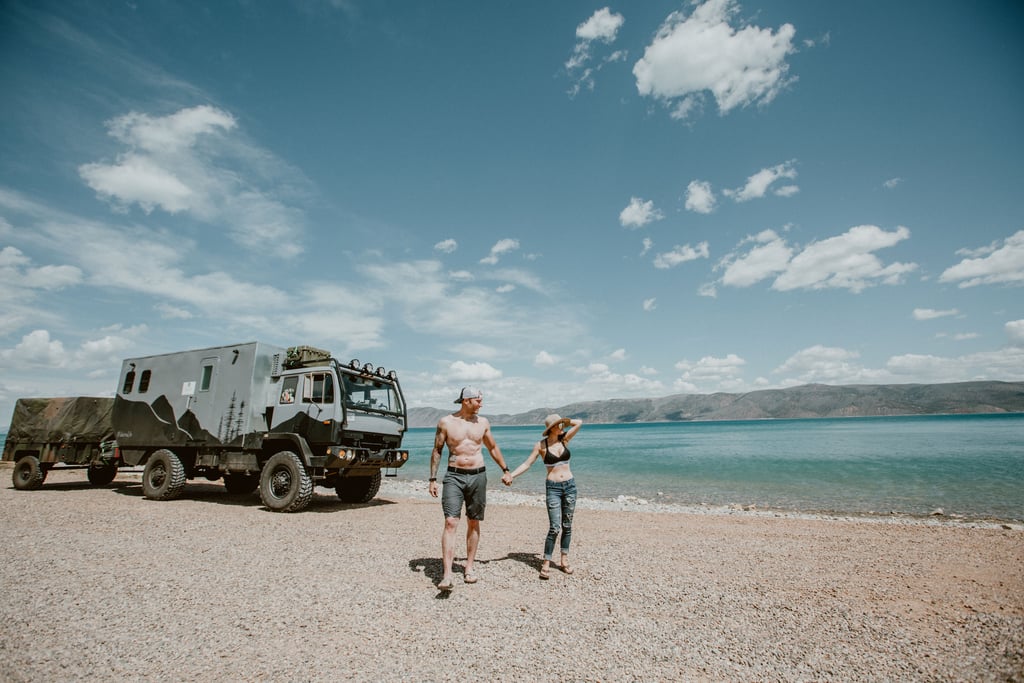 They've Traveled to the Shores of Bear Lake in Their Home on Wheels