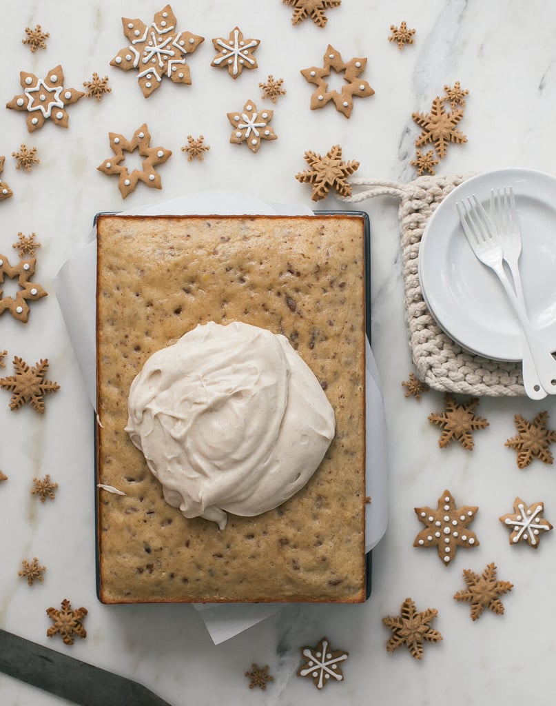 Brown Butter Pecan Sheet Cake With Spiced Cream Cheese Frosting