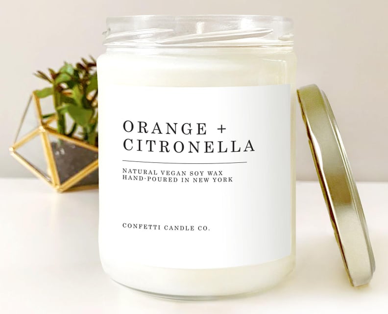 Orange Citronella Vegan Candle Soy  Natural Soy Wax Candle