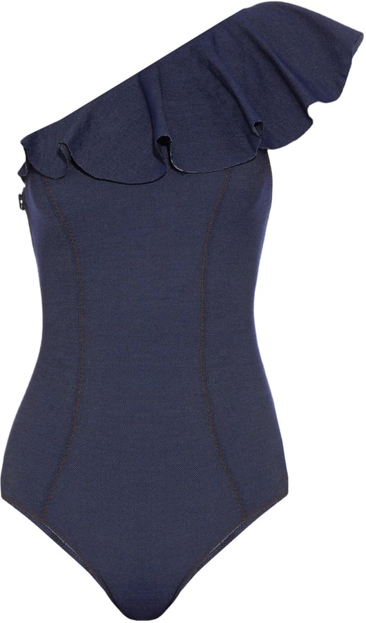 Lisa Marie Fernandez Arden Flounce Denim Swimsuit