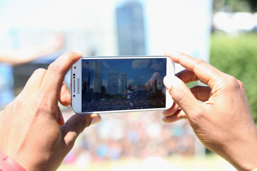 A festivalgoer snapped a photo of the skyline in 2013.