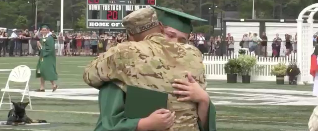Military Dad Surprises Son at High School Graduation