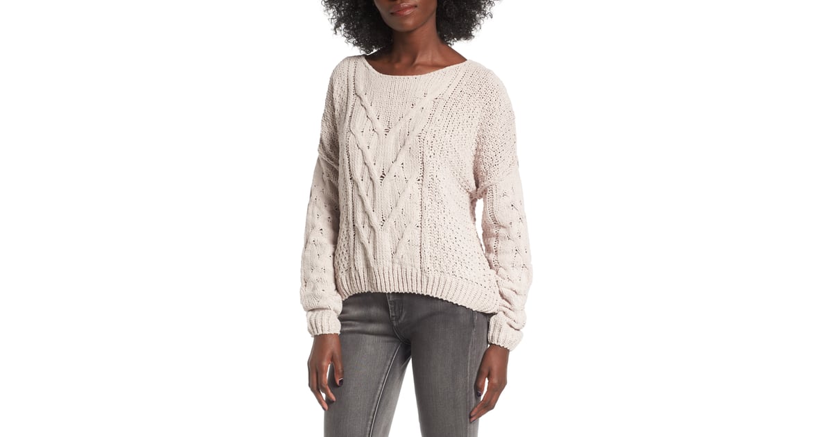 Women's Woven Heart CableKnit Sweater Fall Basics POPSUGAR Fashion