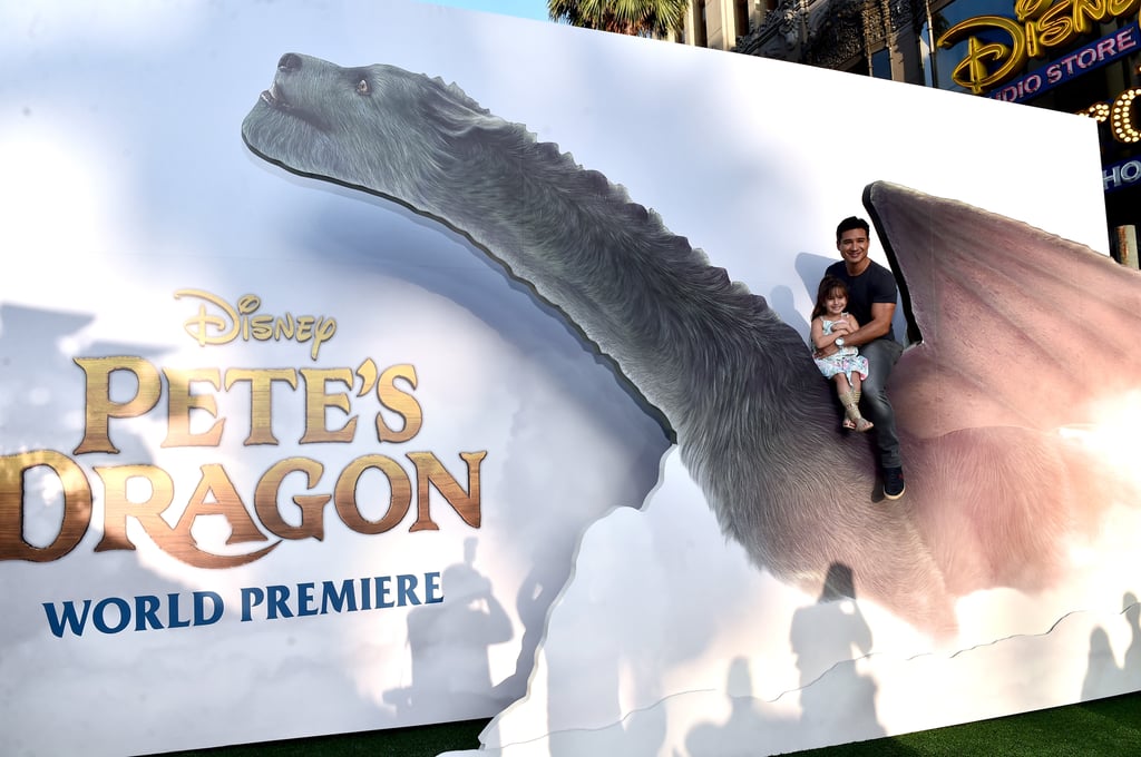Mario Lopez and Daughter at Pete's Dragon Premiere Pictures