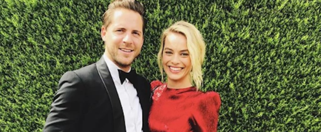 Margot Robbie's Red Dress at a Wedding