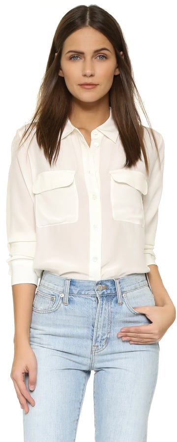 Equipment Slim Signature Blouse ($214)
