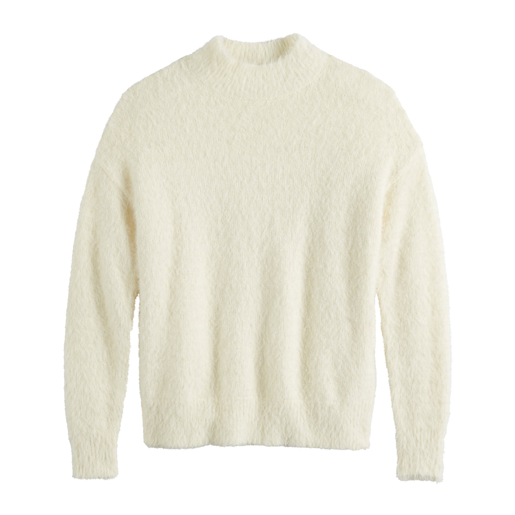 Fuzzy mock on sale neck sweater